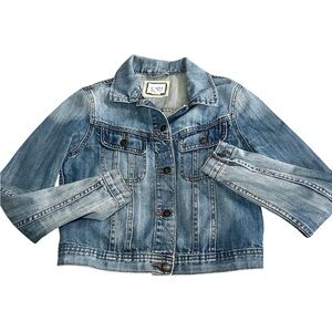 Women Junior Forever 21 Crop Denim Jean Jacket size‎ Medium